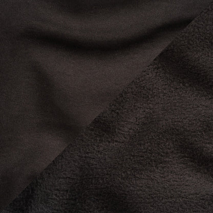 Black Cotton Fleece Backed Jersey