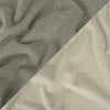 Cotton Fleece Backed Jersey - Heathered Gray and Ivory - Leida Collection 