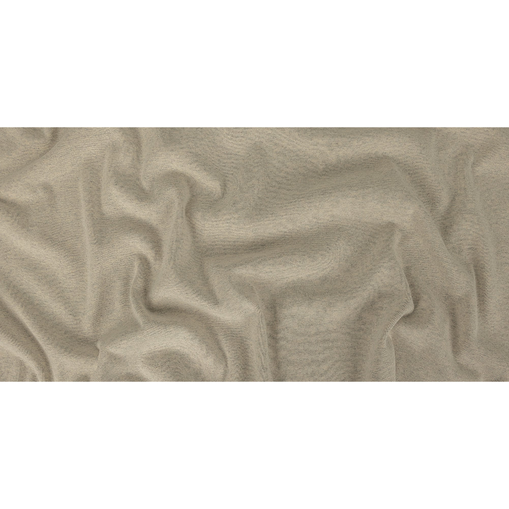 Heathered Moonbeam and Quarry Tubular Cotton 1x1 Rib Knit - Full