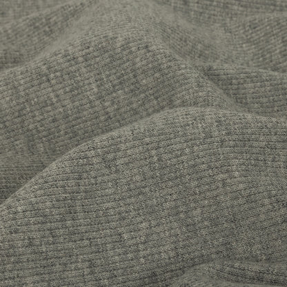 Heathered Gray Tubular Cotton 2x2 Rib Knit - Detail