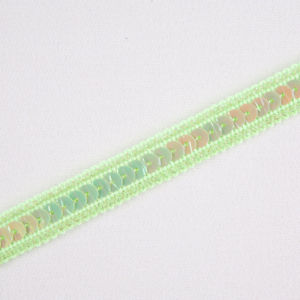 Neon Green Fancy Sequin Trim