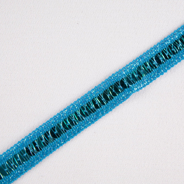 1/2 Bright Blue Fancy Sequin Trim