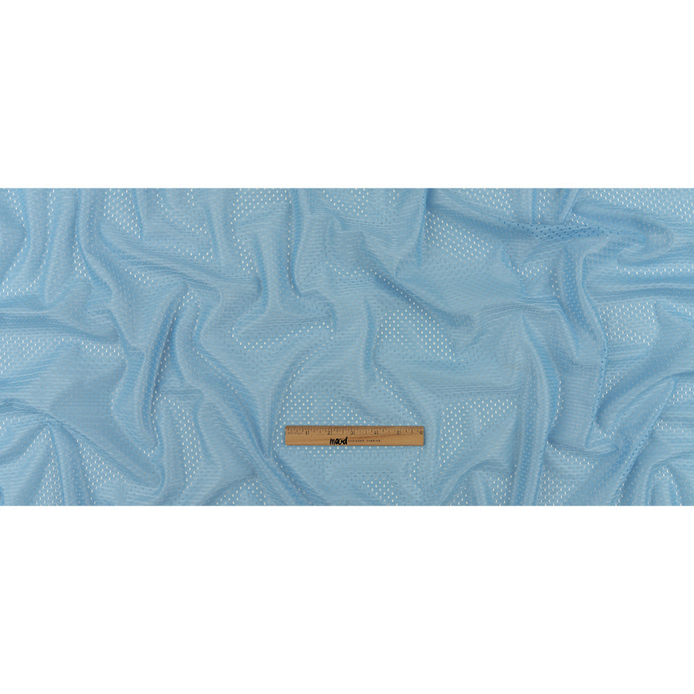 Heracles Sky Blue Polyester Athletic Mesh - Folded
