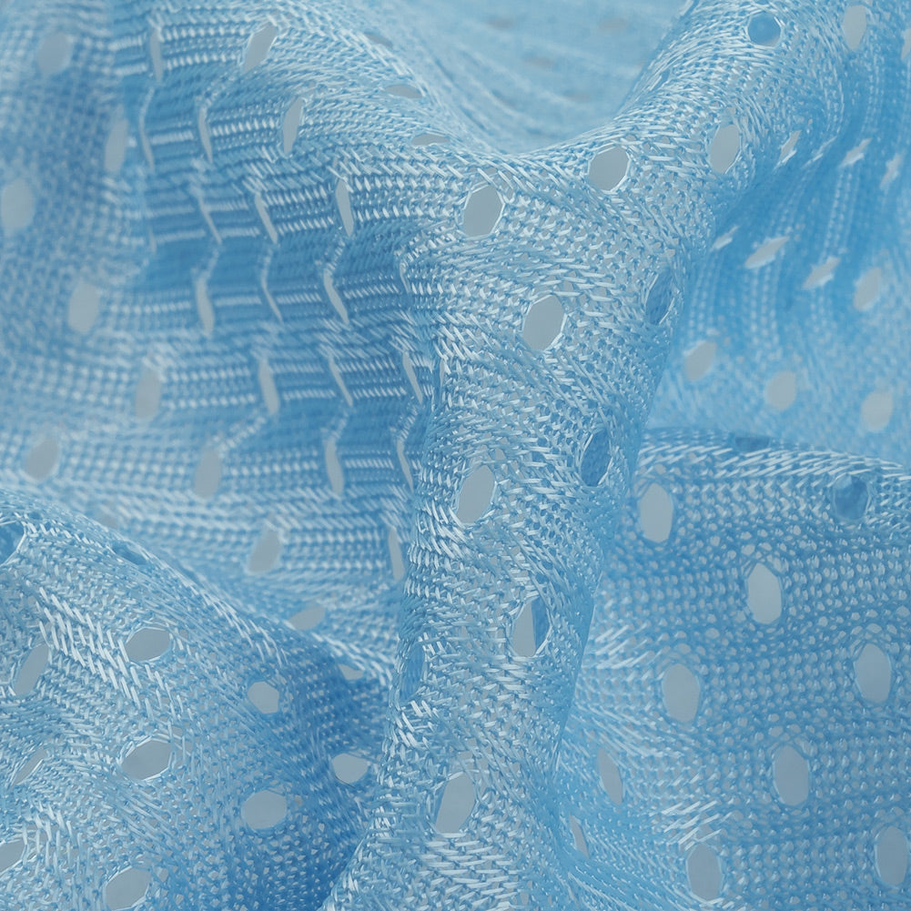 Heracles Sky Blue Polyester Athletic Mesh - Full