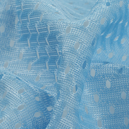 Heracles Sky Blue Polyester Athletic Mesh - Full