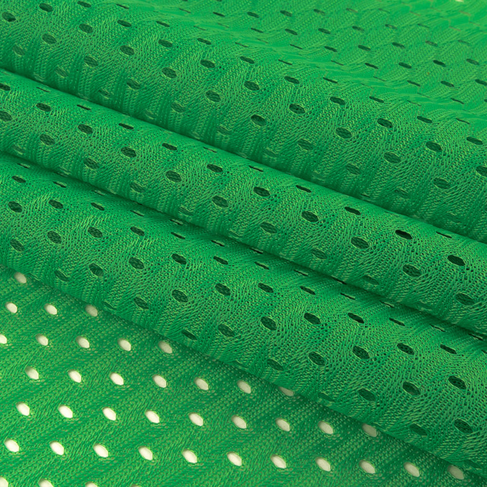 Heracles Kelly Green Polyester Athletic Mesh - Detail
