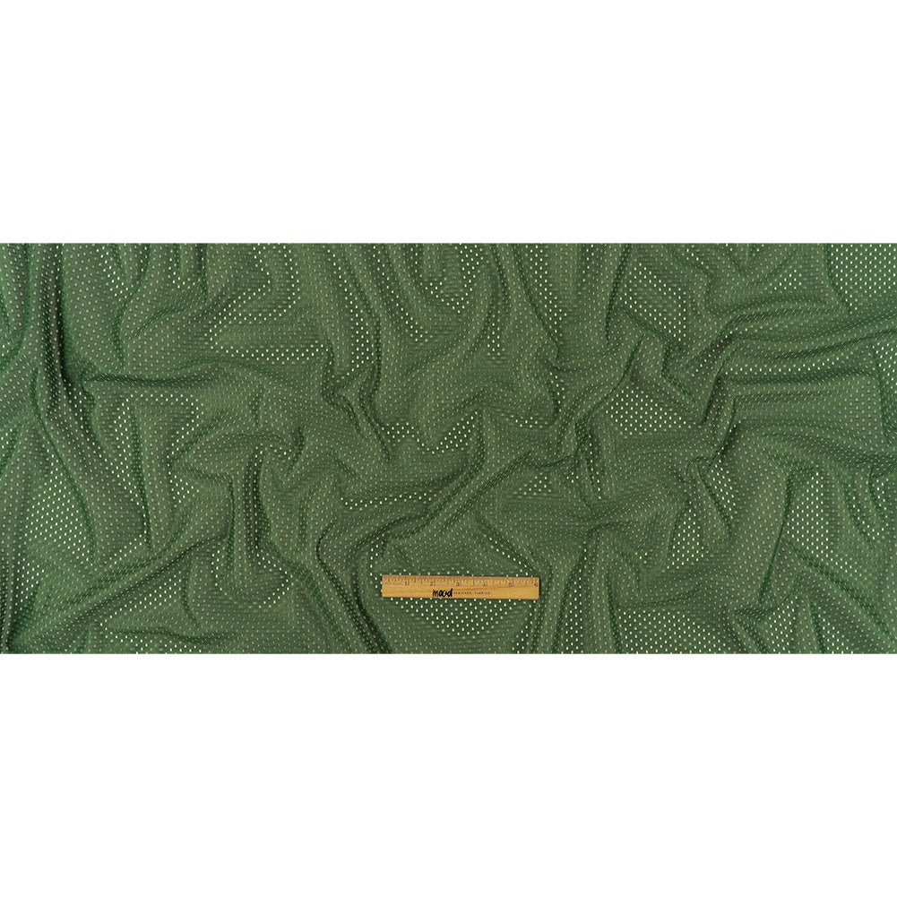 Heracles Hunter Green Polyester Athletic Mesh - Folded