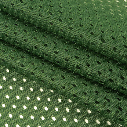 Heracles Hunter Green Polyester Athletic Mesh - Detail