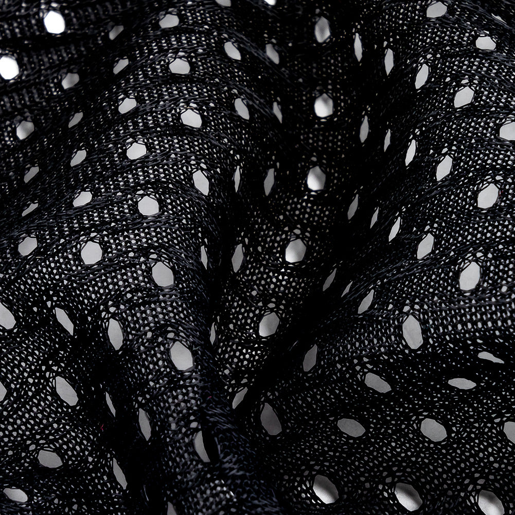 Heracles Black Polyester Athletic Mesh - Full