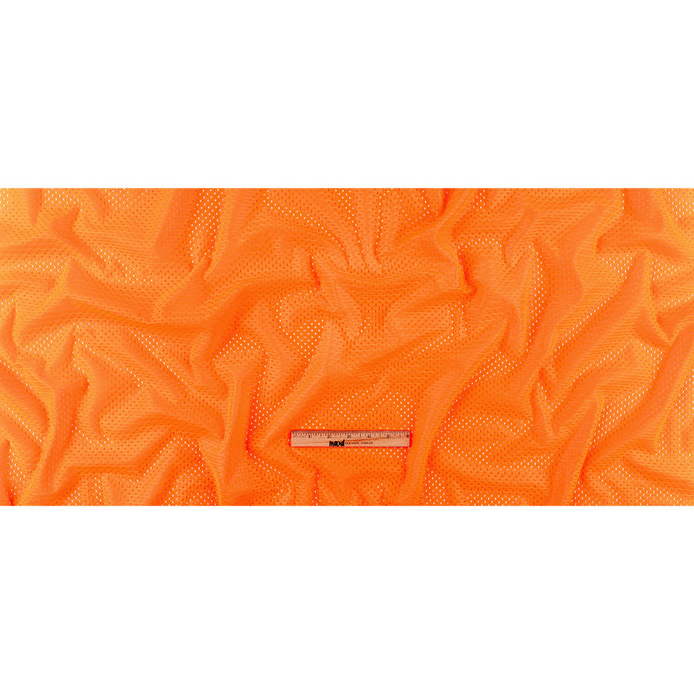 Heracles Shocking Orange Polyester Athletic Mesh - Folded