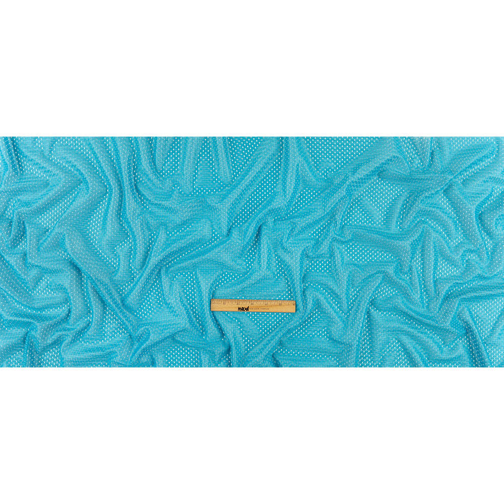 Heracles Turquoise Polyester Athletic Mesh - Folded