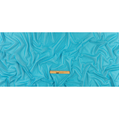 Heracles Turquoise Polyester Athletic Mesh - Folded