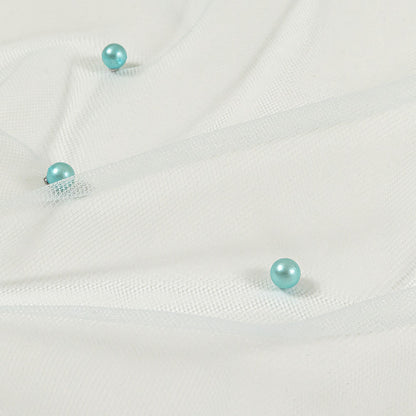Sylvie Pale Blue Beaded Tulle - Folded