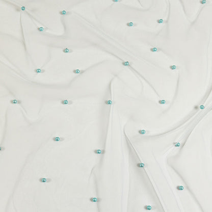 Sylvie Pale Blue Beaded Tulle
