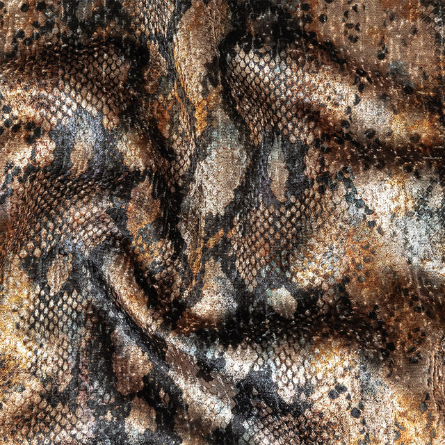 Goldeneye Snakeskin Diamond Textured Polyester Velvet