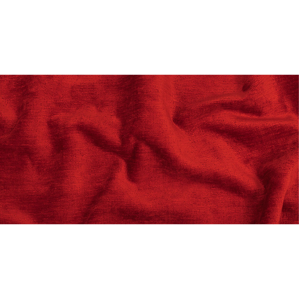 Red Acrylic and Polyester Upholstery Chenille Full