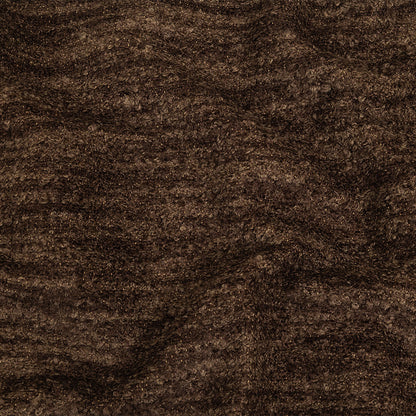 Chocolate Striated Upholstery Boucle with Tan Woven Backing