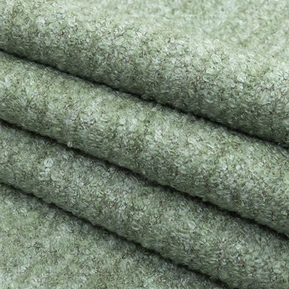 Seaglass Striated Acrylic and Cotton Boucle with Tan Woven Backing Folded