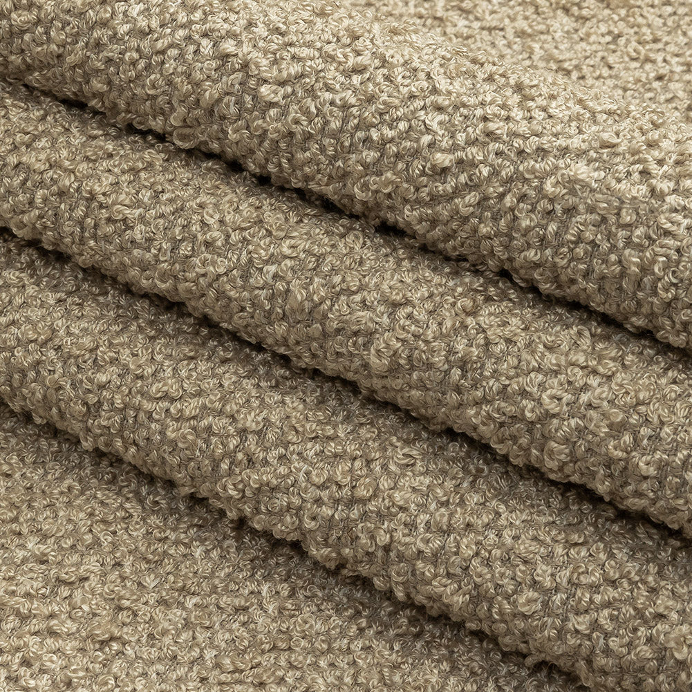 Beige Tactile Blended Wool Boucle - Folded