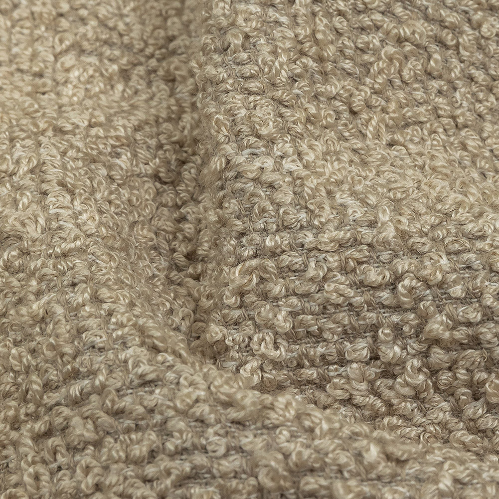 Beige Tactile Blended Wool Boucle - Detail