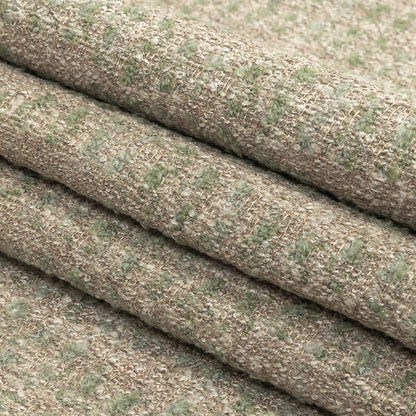 Teal Spotted Viscose Boucle Folded