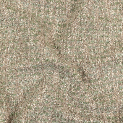 Teal Spotted Viscose Boucle