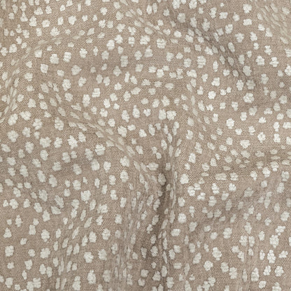 Beige Raised Spots Acrylic Chenille Woven