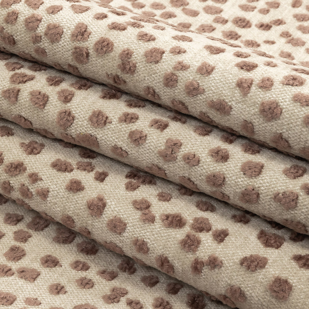 Rosewater Raised Spots Acrylic Chenille Woven - Folded
