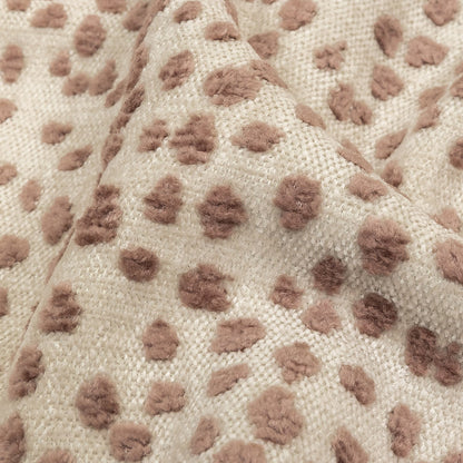 Rosewater Raised Spots Acrylic Chenille Woven - Detail