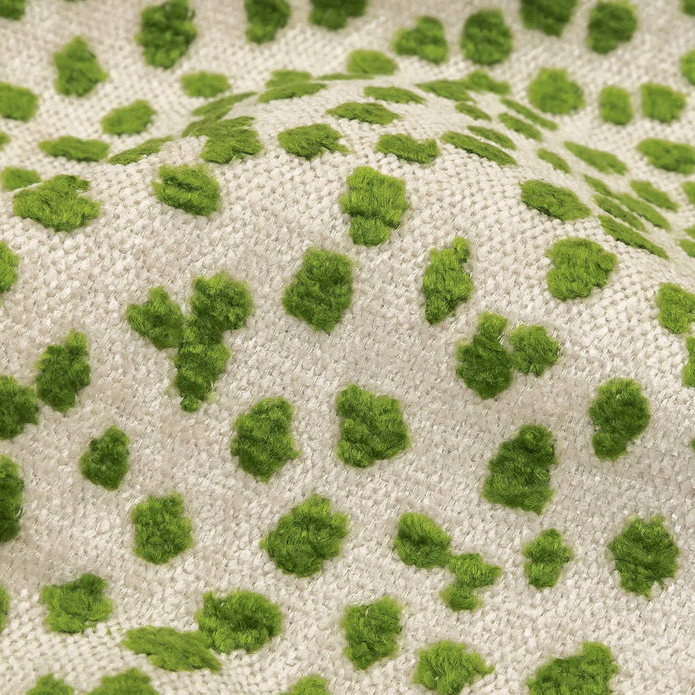 Grasshopper Raised Spots Acrylic Chenille Woven Detail
