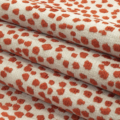 Cinnabar Raised Spots Acrylic Chenille Woven - Folded