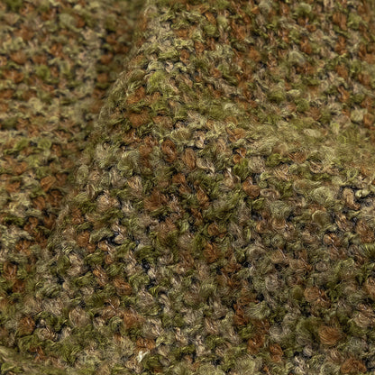 Moss Tweedy Acrylic and Cotton Boucle - Detail