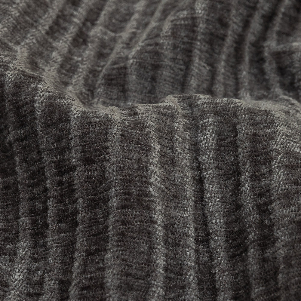 Steel Ribbed Polyester Chenille Woven Detail