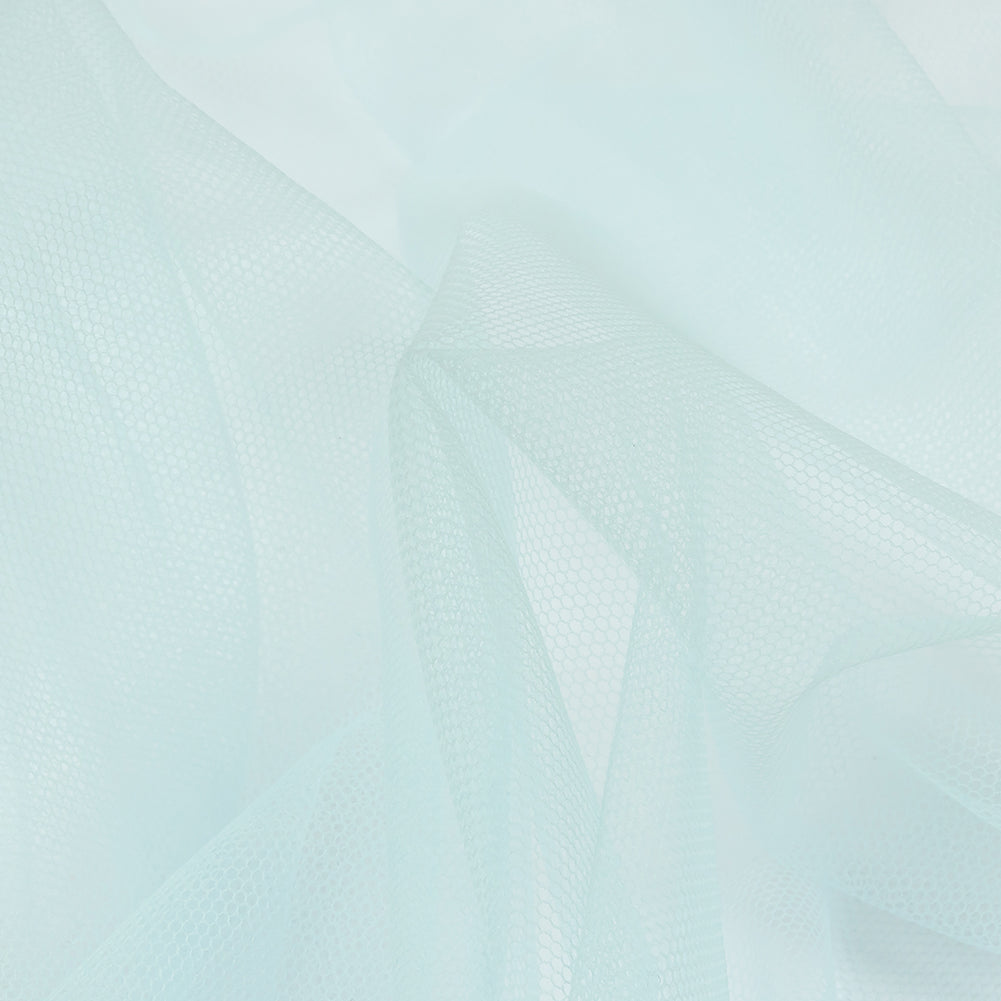 Baby Blue Leonardo Soft Nylon Tulle - Folded