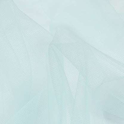 Baby Blue Leonardo Soft Nylon Tulle - Folded