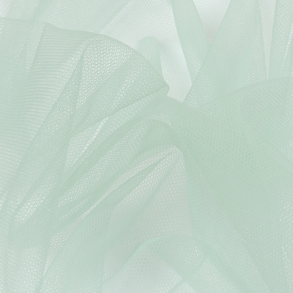 Dusty Aqua Leonardo Soft Nylon Tulle - Folded