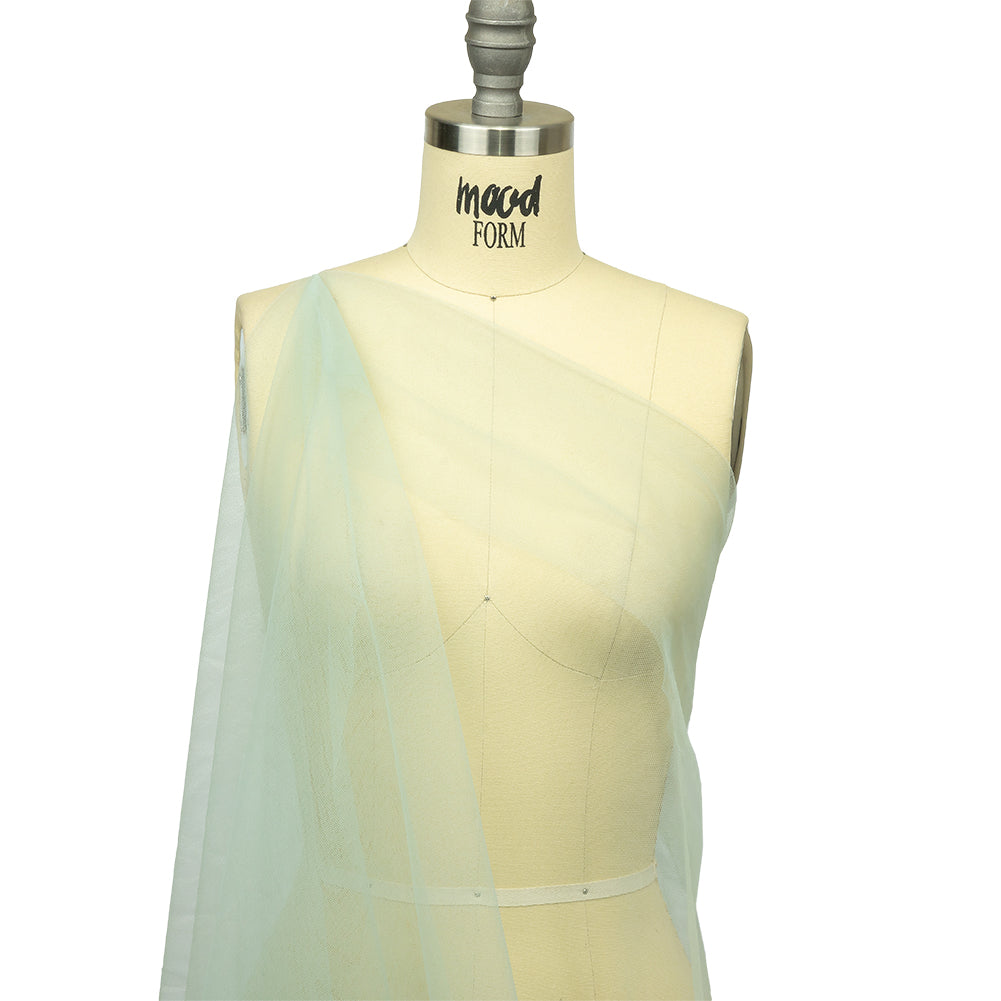 Dusty Aqua Leonardo Soft Nylon Tulle - Detail