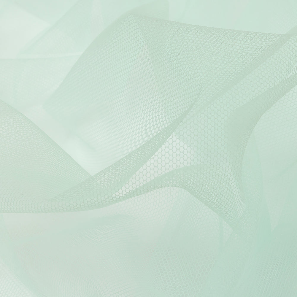 Soft Nylon Tulle - Light Aqua - Leonardo Collection Folded