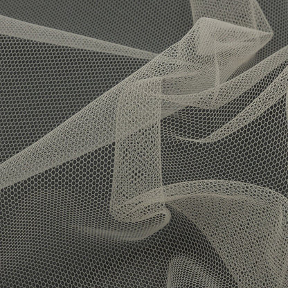Leonardo Dark Ivory Soft Nylon Tulle - Folded