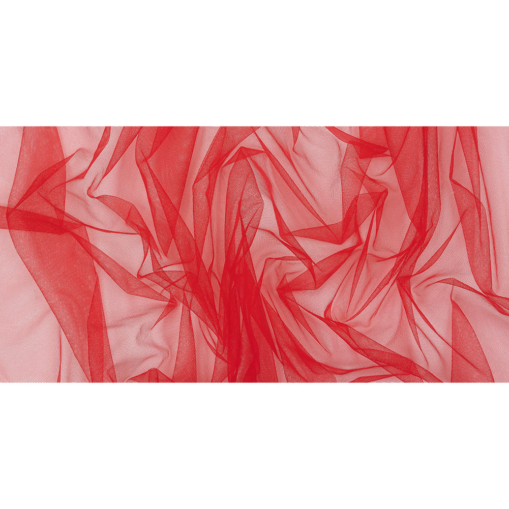 Bright Red Leonardo Soft Nylon Tulle - Drape