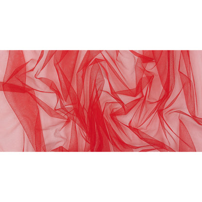 Bright Red Leonardo Soft Nylon Tulle - Drape
