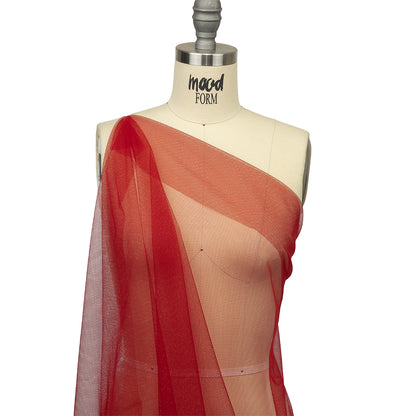 Cherry Red Leonardo Soft Nylon Tulle - Detail