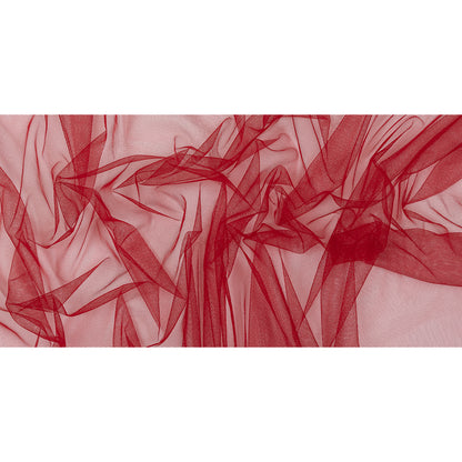 Cherry Red Leonardo Soft Nylon Tulle - Drape