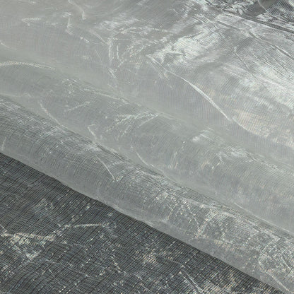 Iridescent Rainbow and Blue or Not Crinkled Polyester Organdy Folded