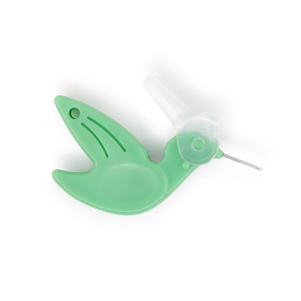 Dritz Hummingbird Needle Threader - Green - Folded