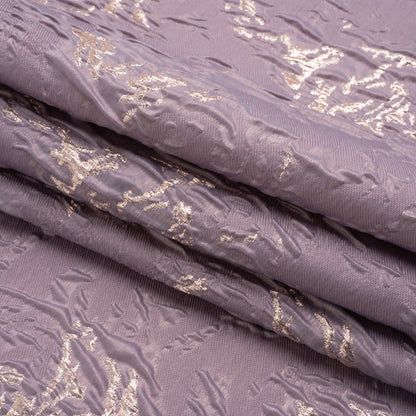 Metallic Rose Gold and Purple Crackled Abstract Luxury Brocade - Full