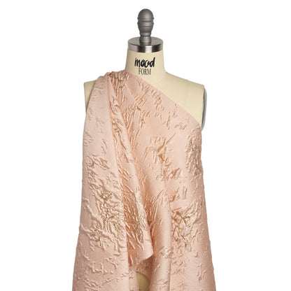 Metallic Gold and Pink Crackled Abstract Luxury Brocade Detail
