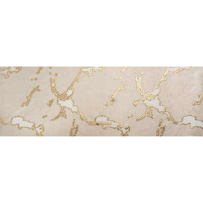 Metallic Gold and Gilded Beige Abstract Embers Luxury Burnout Brocade - Drape