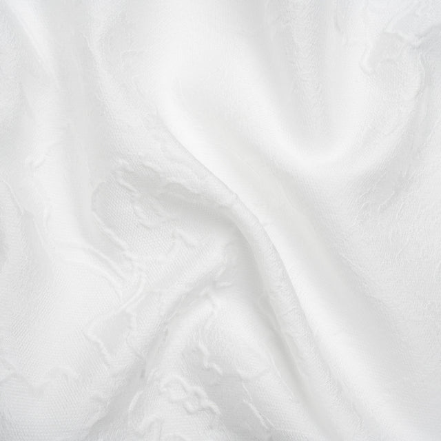 Luminous Off White Crinkled Luxury Brocade