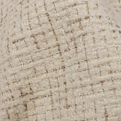 Crypton Creme Crosshatched Polyester Chenille Woven - Detail